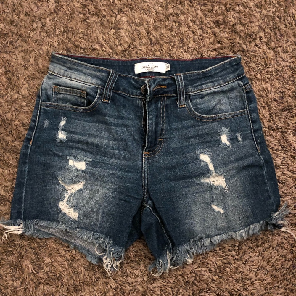 COPY - Carly Jean Revy Distressed Shorts